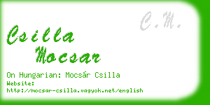 csilla mocsar business card