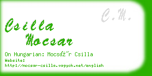 csilla mocsar business card